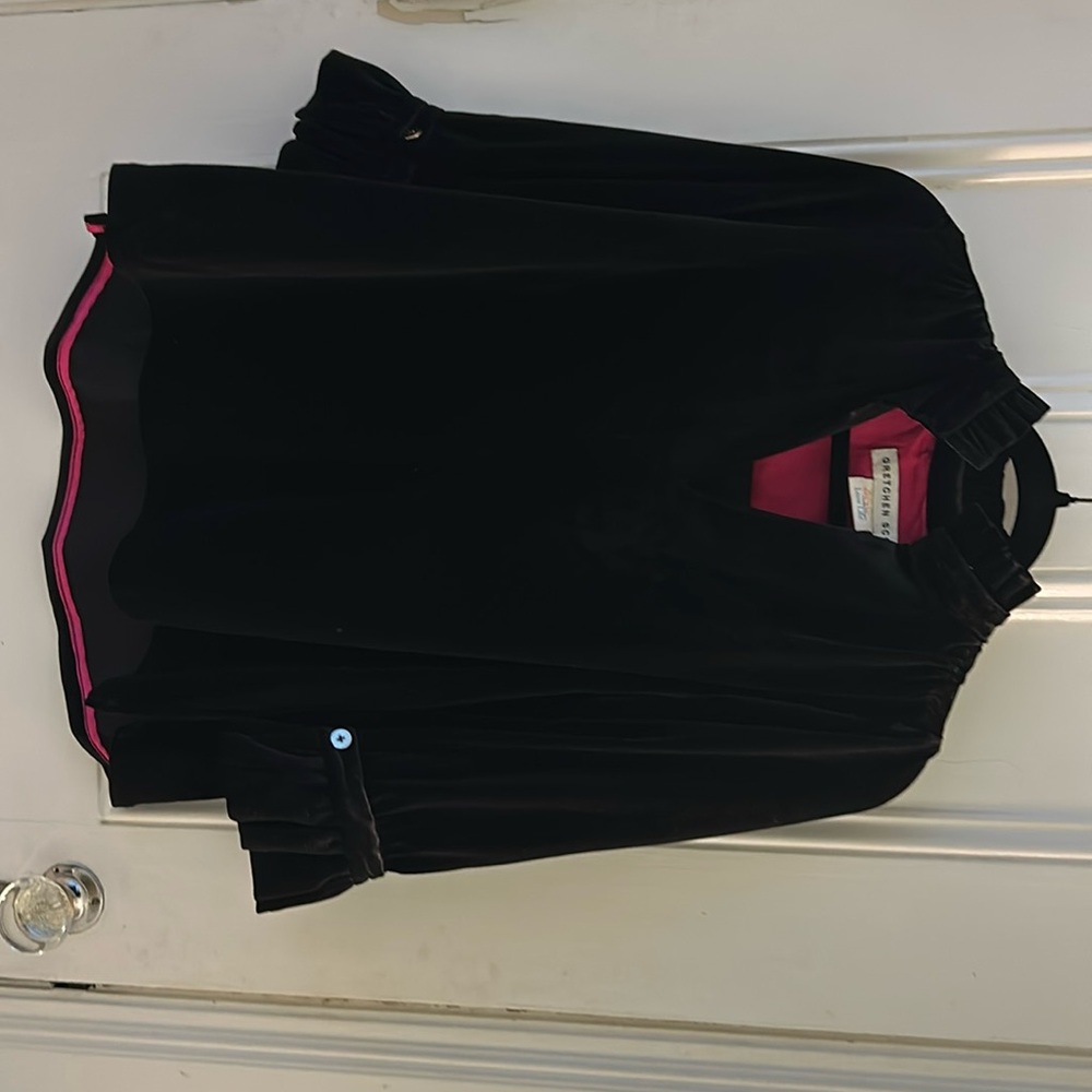 Gretchen Scott Black velvet shirt
